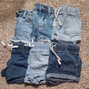 Cat & Jack Kids Denim Shorts Set - Blue and Light Blue